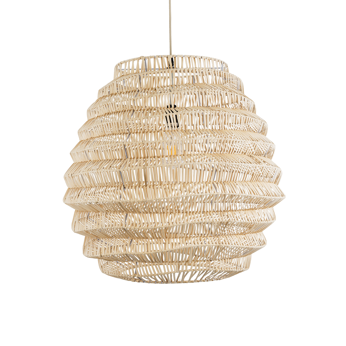LEDTM® OREGON 02206 Boho Κρεμαστό Φωτιστικό Οροφής με Ντουί 1 x E27 AC 220-240V IP20 - Μπεζ - Μ60 x Π60 x Υ56cm - Image 5