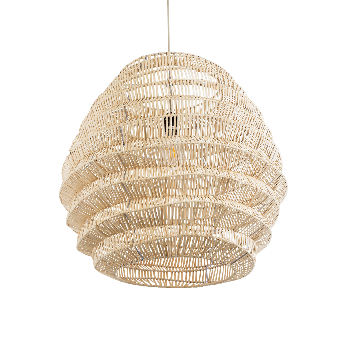 LEDTM® OREGON 02206 Boho Κρεμαστό Φωτιστικό Οροφής με Ντουί 1 x E27 AC 220-240V IP20 - Μπεζ - Μ60 x Π60 x Υ56cm - Image 6