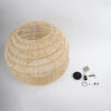 LEDTM® OREGON 02207 Boho Κρεμαστό Φωτιστικό Οροφής με Ντουί 1 x E27 AC 220-240V IP20 - Μπεζ - Μ80 x Π80 x Υ65cm - Image 10