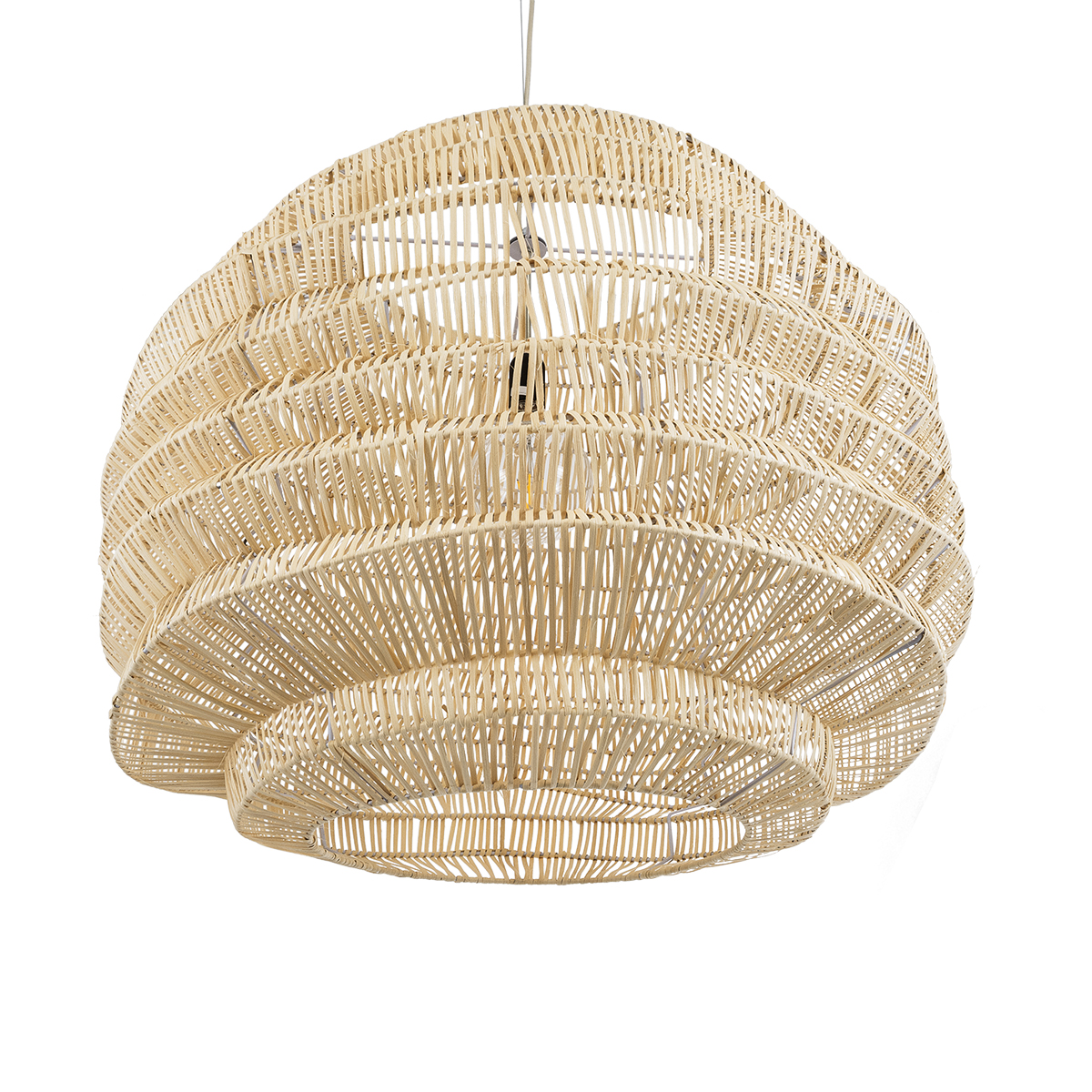 LEDTM® OREGON 02207 Boho Κρεμαστό Φωτιστικό Οροφής με Ντουί 1 x E27 AC 220-240V IP20 - Μπεζ - Μ80 x Π80 x Υ65cm - Image 6