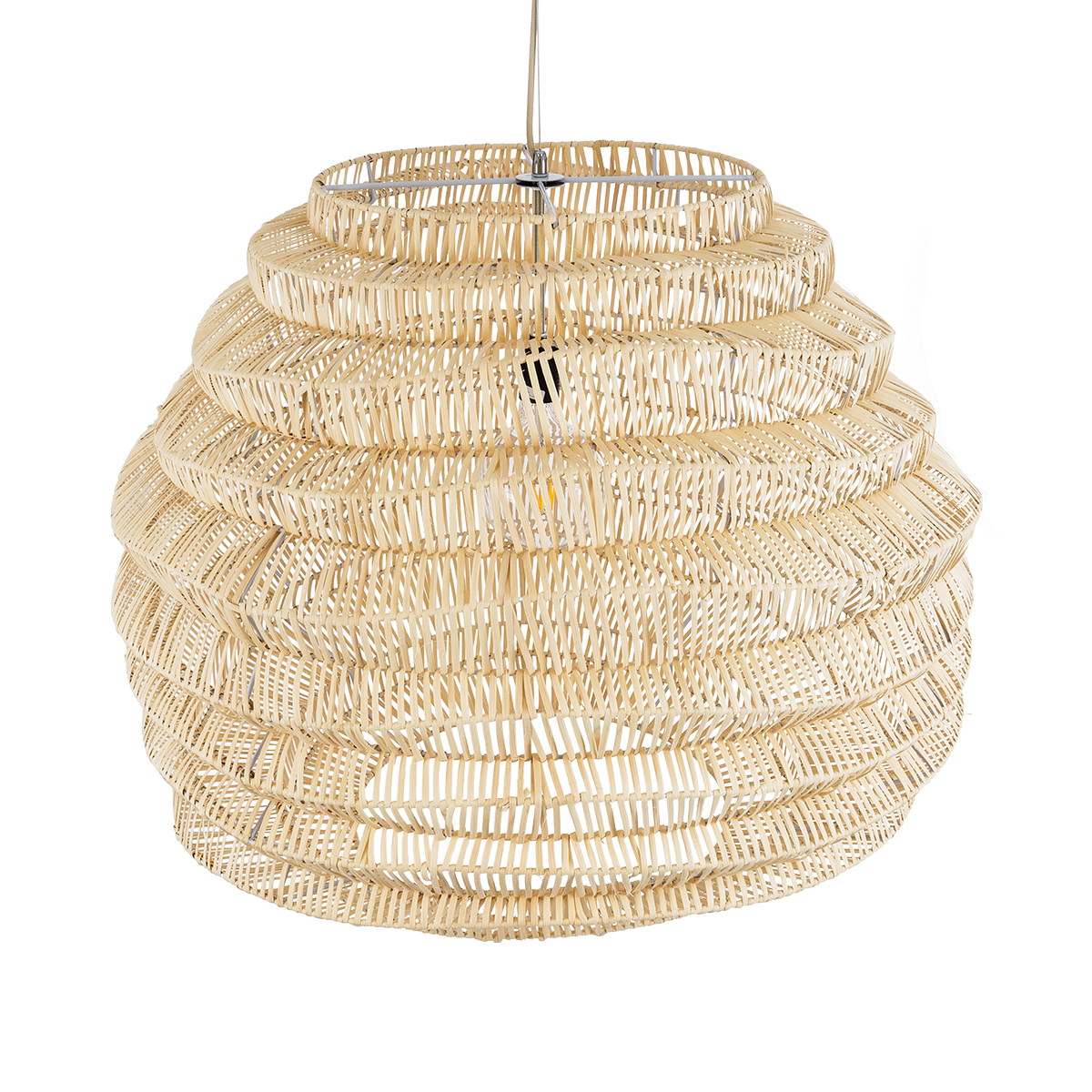 LEDTM® OREGON 02207 Boho Κρεμαστό Φωτιστικό Οροφής με Ντουί 1 x E27 AC 220-240V IP20 - Μπεζ - Μ80 x Π80 x Υ65cm - Image 7
