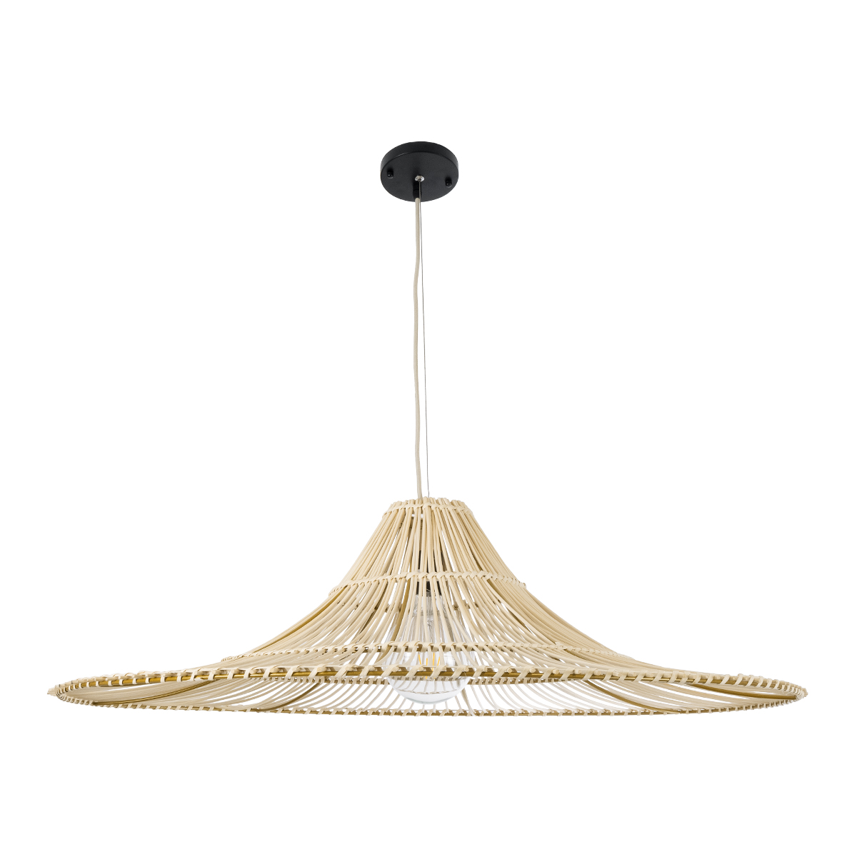 LEDTM® PALERMO 02209 Boho Κρεμαστό Φωτιστικό Οροφής με Ντουί 1 x E27 AC 220-240V IP20 - Μπεζ - Μ100 x Π100 x Υ30cm - Image 4