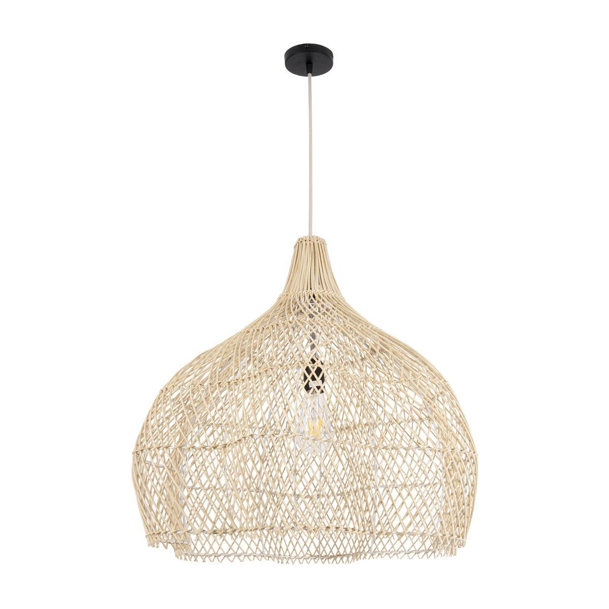 LEDTM® ADEJE 02210 Boho Κρεμαστό Φωτιστικό Οροφής με Ντουί 1 x E27 AC 220-240V IP20 - Μπεζ - Μ60 x Π60 x Υ60cm - Image 4