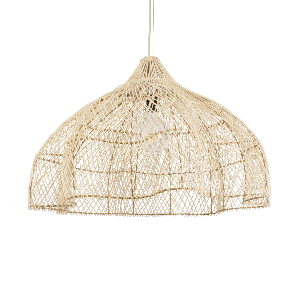 LEDTM® ADEJE 02211 Boho Κρεμαστό Φωτιστικό Οροφής με Ντουί 1 x E27 AC 220-240V IP20 - Μπεζ - Μ80 x Π80 x Υ55cm - Image 2