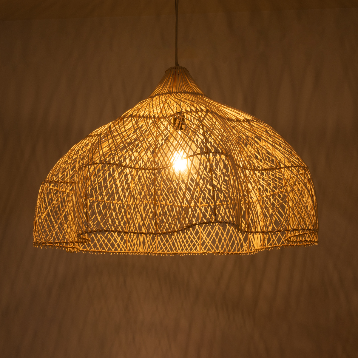 LEDTM® ADEJE 02211 Boho Κρεμαστό Φωτιστικό Οροφής με Ντουί 1 x E27 AC 220-240V IP20 - Μπεζ - Μ80 x Π80 x Υ55cm - Image 3