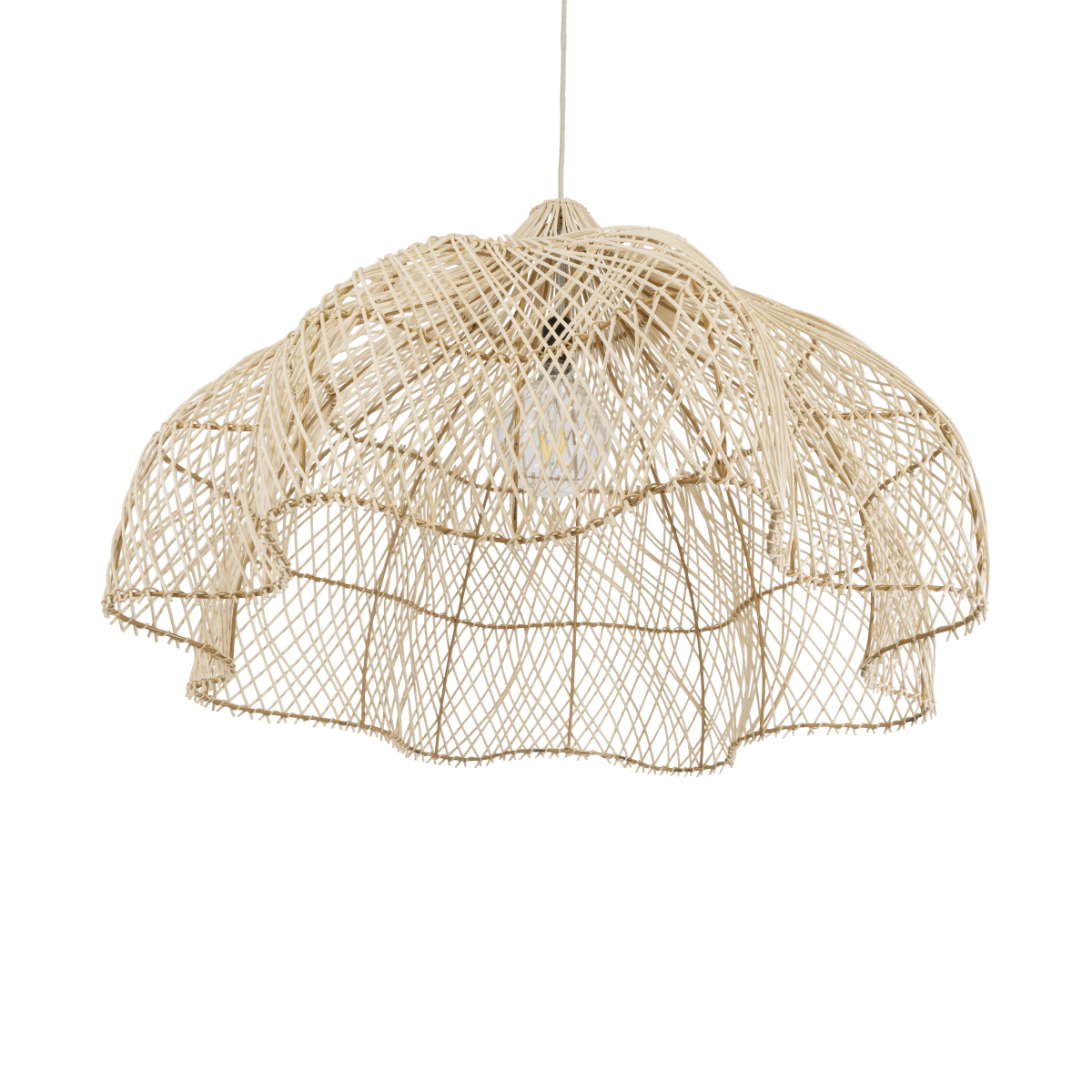 LEDTM® ADEJE 02211 Boho Κρεμαστό Φωτιστικό Οροφής με Ντουί 1 x E27 AC 220-240V IP20 - Μπεζ - Μ80 x Π80 x Υ55cm - Image 6
