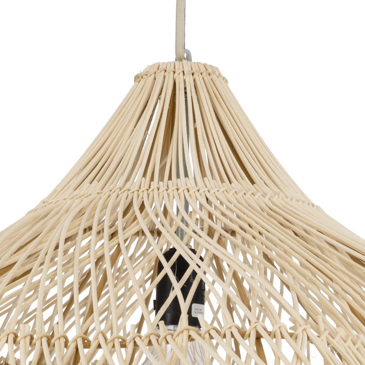 LEDTM® ADEJE 02211 Boho Κρεμαστό Φωτιστικό Οροφής με Ντουί 1 x E27 AC 220-240V IP20 - Μπεζ - Μ80 x Π80 x Υ55cm - Image 9