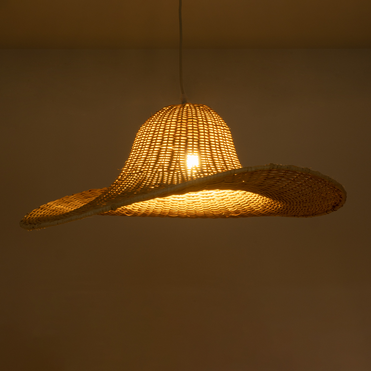 LEDTM® ESPARGOS 02214 Boho Κρεμαστό Φωτιστικό Οροφής με Ντουί 1 x E27 AC 220-240V IP20 - Μπεζ - Μ70 x Π70 x Υ35cm - Image 3