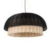 LEDTM® CORSICA 02216 Boho Κρεμαστό Φωτιστικό Οροφής με Ντουί 1 x E27 AC 220-240V IP20 - Μαύρο & Μπεζ - Μ70 x Π70 x Υ35cm - Image 2