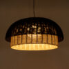 LEDTM® CORSICA 02216 Boho Κρεμαστό Φωτιστικό Οροφής με Ντουί 1 x E27 AC 220-240V IP20 - Μαύρο & Μπεζ - Μ70 x Π70 x Υ35cm - Image 3