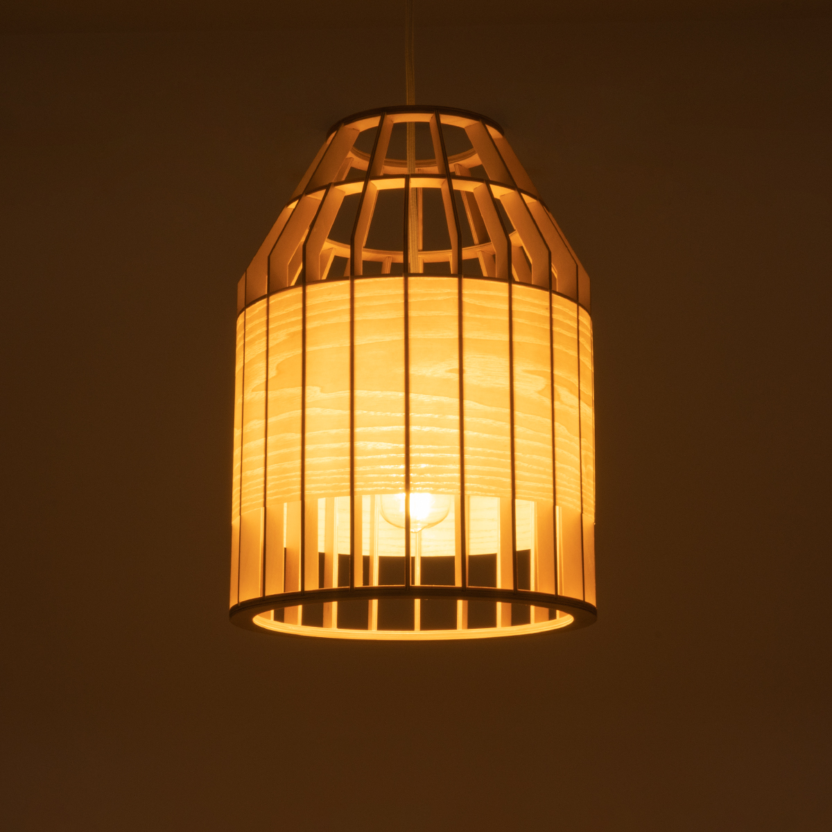 LEDTM® GALIA 02219 Boho Κρεμαστό Φωτιστικό Οροφής με Ντουί 1 x E27 AC 220-240V IP20 - Μπεζ & Καφέ - Μ30 x Π30 x Υ40cm - Image 3