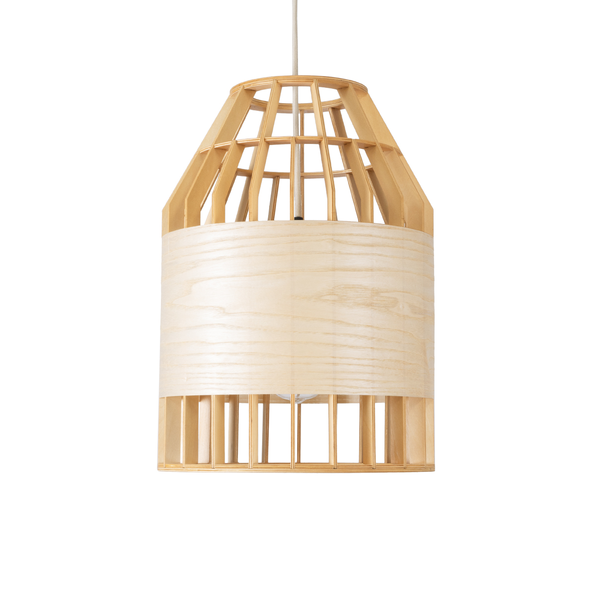 LEDTM® GALIA 02219 Boho Κρεμαστό Φωτιστικό Οροφής με Ντουί 1 x E27 AC 220-240V IP20 - Μπεζ & Καφέ - Μ30 x Π30 x Υ40cm - Image 5