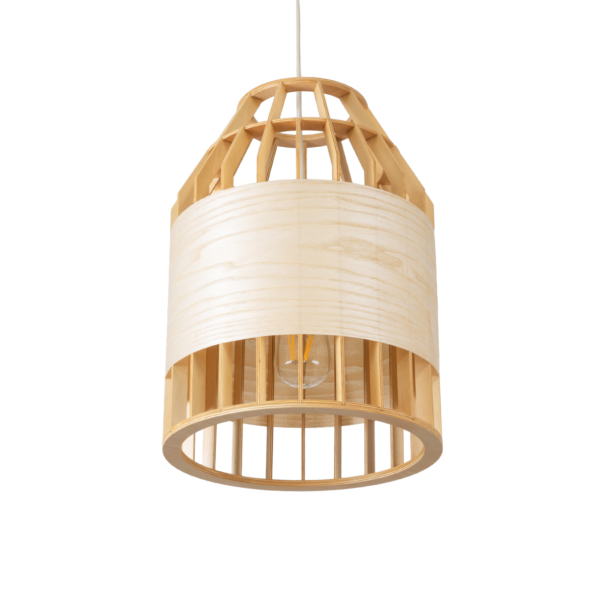 LEDTM® GALIA 02219 Boho Κρεμαστό Φωτιστικό Οροφής με Ντουί 1 x E27 AC 220-240V IP20 - Μπεζ & Καφέ - Μ30 x Π30 x Υ40cm - Image 6