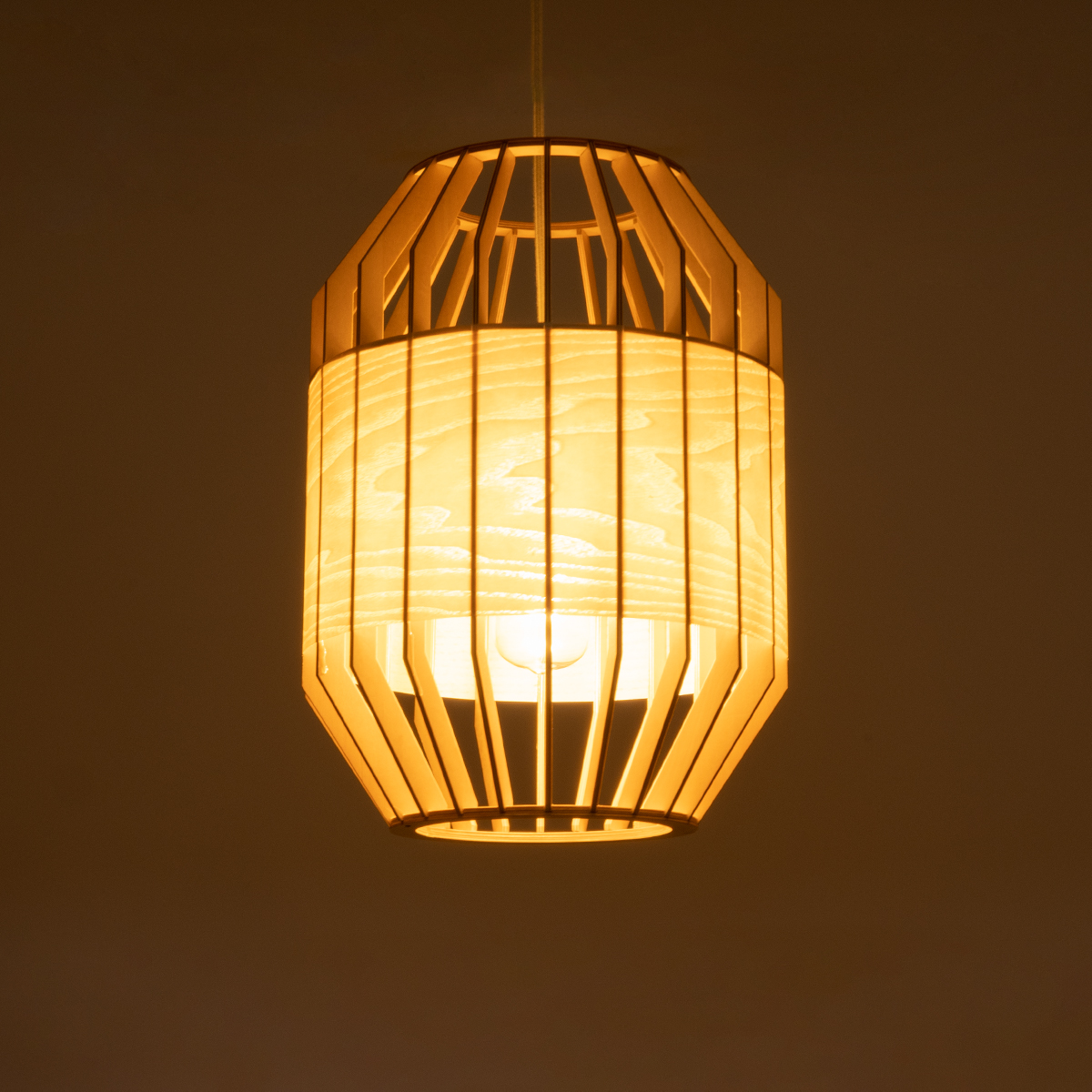 LEDTM® GALIA 02220 Boho Κρεμαστό Φωτιστικό Οροφής με Ντουί 1 x E27 AC 220-240V IP20 - Μπεζ & Καφέ - Μ30 x Π30 x Υ40cm - Image 3