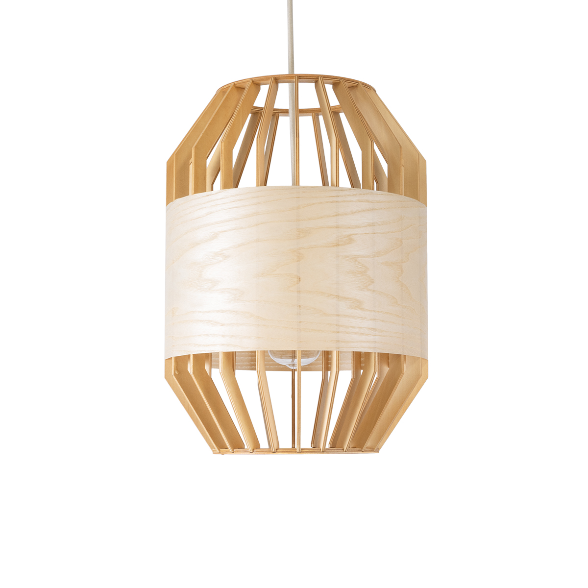 LEDTM® GALIA 02220 Boho Κρεμαστό Φωτιστικό Οροφής με Ντουί 1 x E27 AC 220-240V IP20 - Μπεζ & Καφέ - Μ30 x Π30 x Υ40cm - Image 5