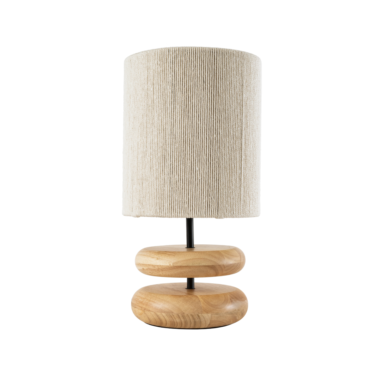 LEDTM® TUVALU 02236 Boho Επιτραπέζιο Φωτιστικό Πορτατίφ με Ντουί 1 x E27 AC 220-240V IP20 - Καφέ & Μπεζ - Μ22 x Π22 x Υ42cm - Image 3