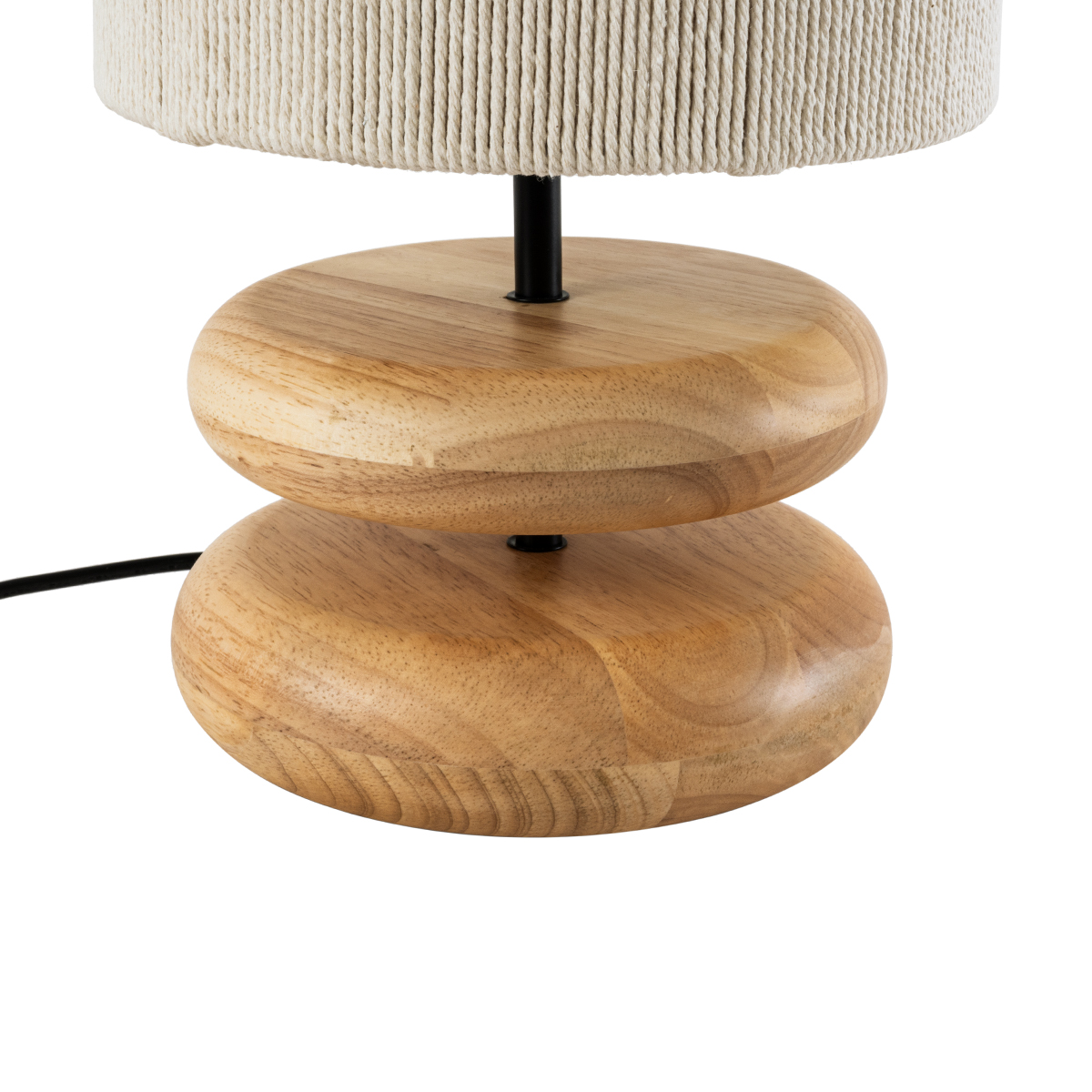 LEDTM® TUVALU 02236 Boho Επιτραπέζιο Φωτιστικό Πορτατίφ με Ντουί 1 x E27 AC 220-240V IP20 - Καφέ & Μπεζ - Μ22 x Π22 x Υ42cm - Image 6