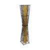 LEDTM® PALMA 02274 Boho Επιδαπέδιο Φωτιστικό με Ντουί 2 x E27 AC 220-240V IP20 - Μαύρο & Μπεζ - Μ25 x Π25 x Υ140cm - Image 2
