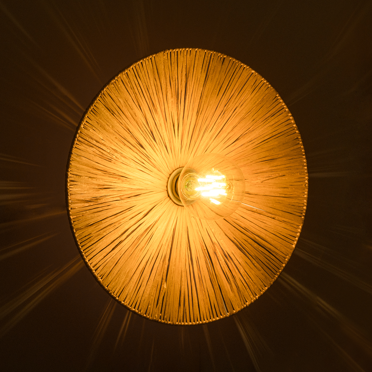 LEDTM® COLOMBO 02277 Boho Φωτιστικό Τοίχου - Απλίκα με Ντουί 1 x E27 AC 220-240V IP20 - Μπεζ - Μ40 x Π40 x Υ9cm - Image 3