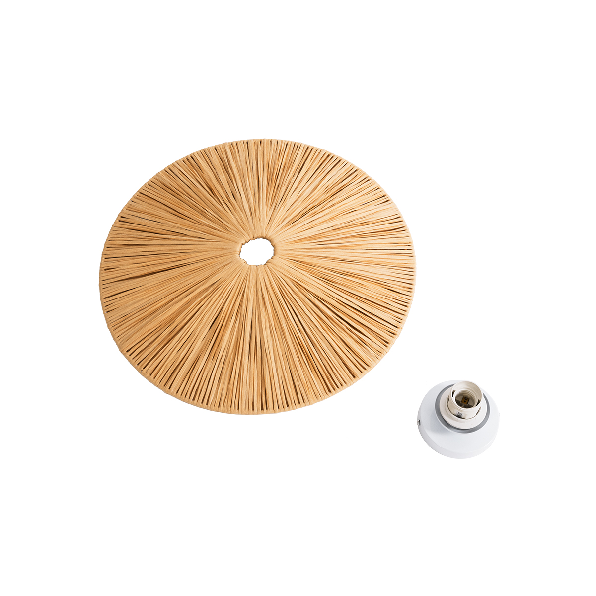 LEDTM® COLOMBO 02277 Boho Φωτιστικό Τοίχου - Απλίκα με Ντουί 1 x E27 AC 220-240V IP20 - Μπεζ - Μ40 x Π40 x Υ9cm - Image 7
