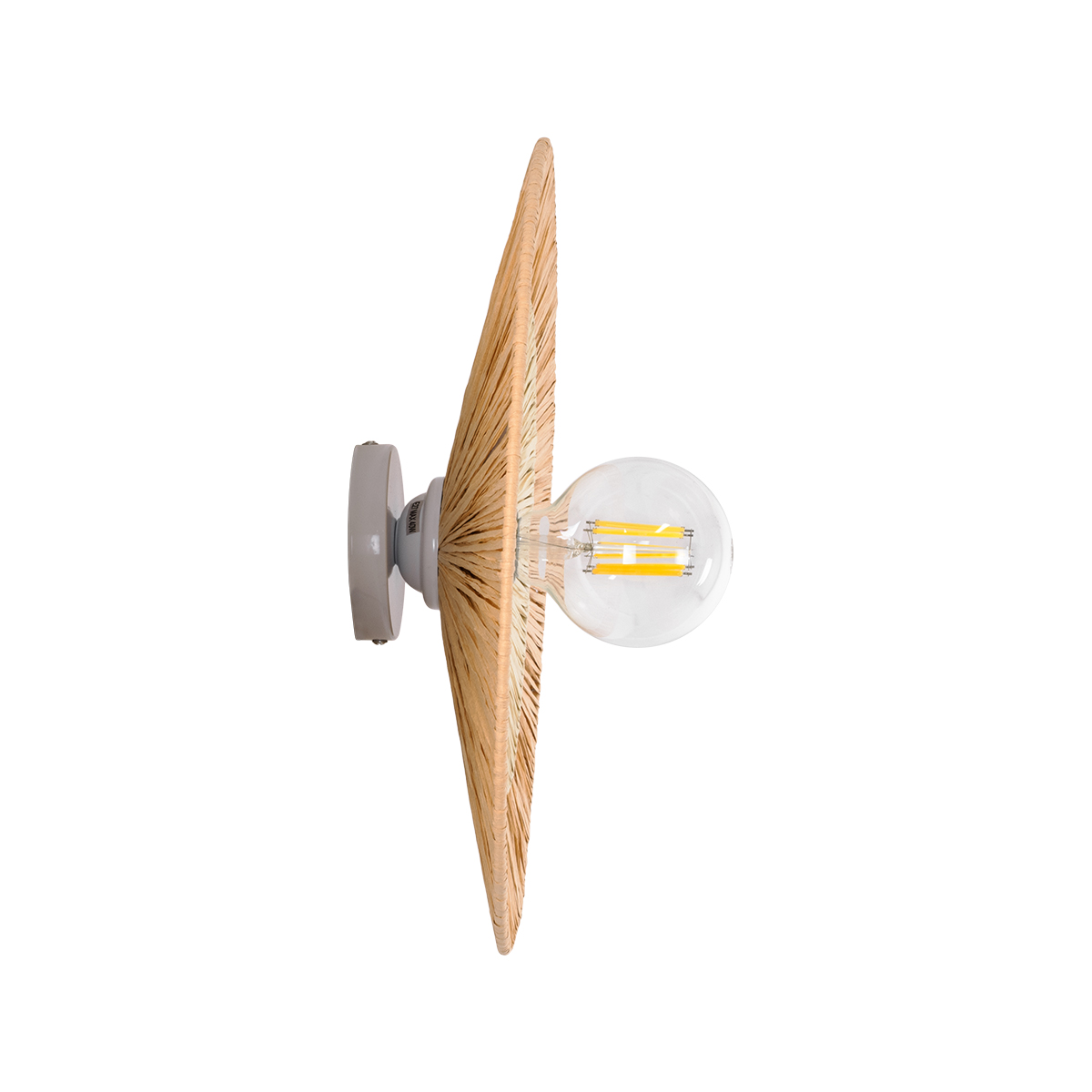 LEDTM® COLOMBO 02278 Boho Φωτιστικό Τοίχου - Απλίκα με Ντουί 1 x E27 AC 220-240V IP20 - Μπεζ - Μ40 x Π40 x Υ9cm - Image 4