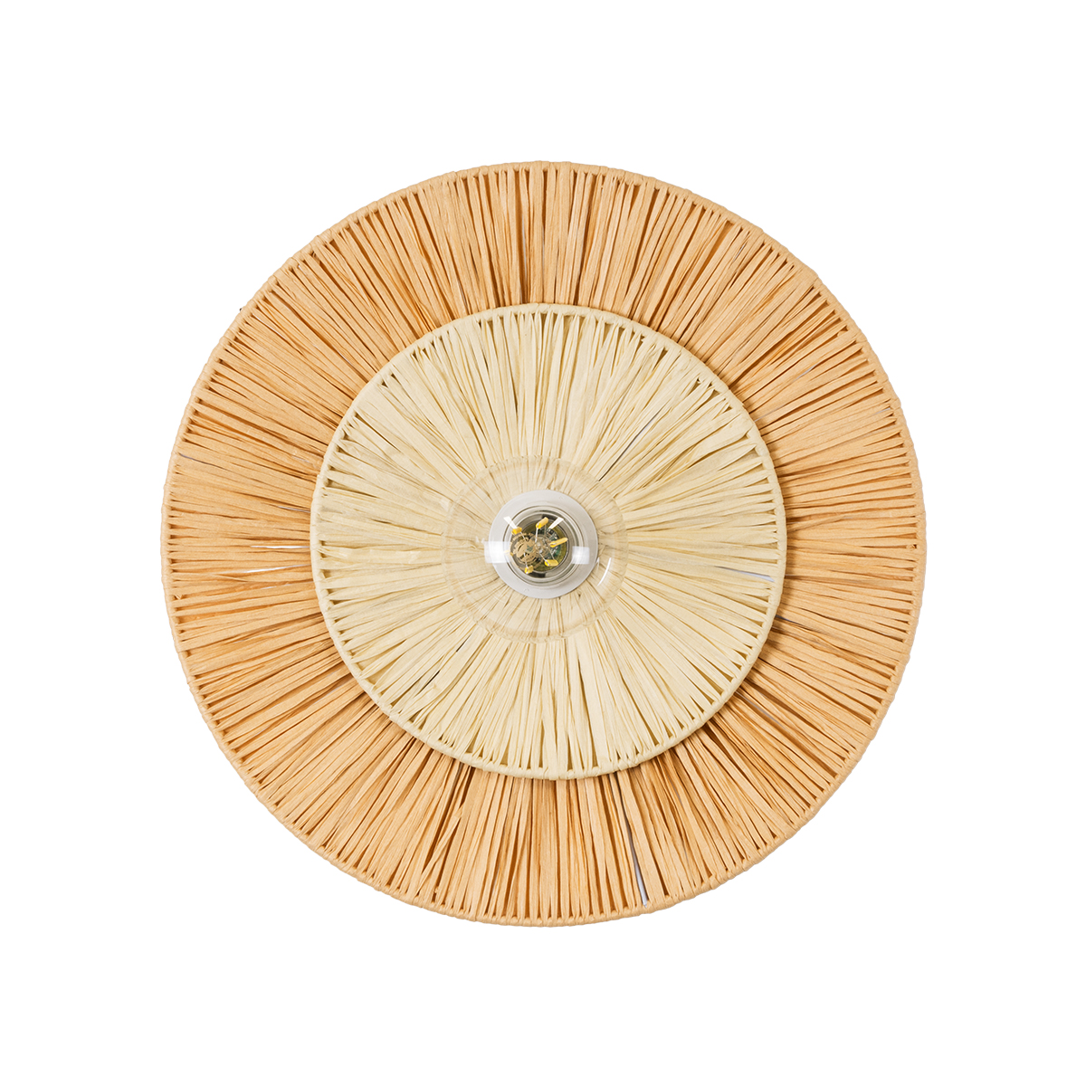 LEDTM® COLOMBO 02278 Boho Φωτιστικό Τοίχου - Απλίκα με Ντουί 1 x E27 AC 220-240V IP20 - Μπεζ - Μ40 x Π40 x Υ9cm - Image 5