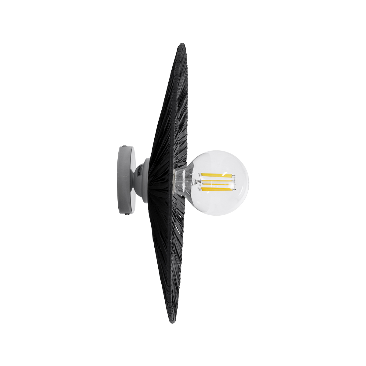 LEDTM® COLOMBO 02280 Boho Φωτιστικό Τοίχου - Απλίκα με Ντουί 1 x E27 AC 220-240V IP20 - Μαύρο - Μ40 x Π40 x Υ9cm - Image 4