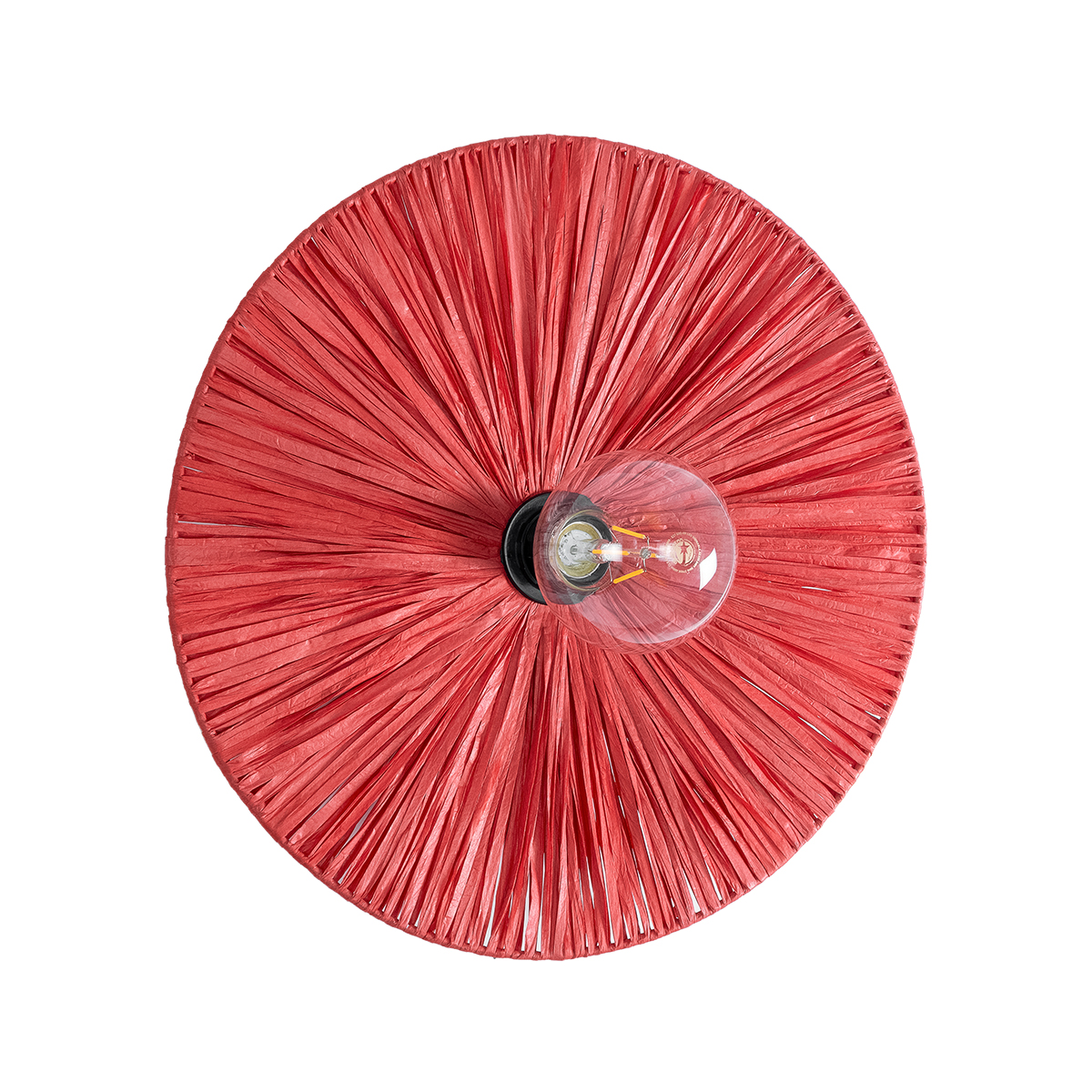 LEDTM® COLOMBO 02281 Boho Φωτιστικό Τοίχου - Απλίκα με Ντουί 1 x E27 AC 220-240V IP20 - Κόκκινο - Μ40 x Π40 x Υ9cm - Image 2