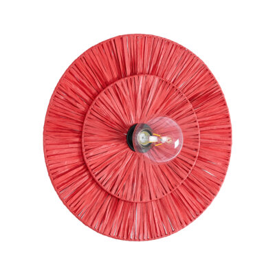 Alternative view of LEDTM® COLOMBO 02282 Boho Φωτιστικό Τοίχου - Απλίκα με Ντουί 1 x E27 AC 220-240V IP20 - Κόκκινο - Μ40 x Π40 x Υ9cm