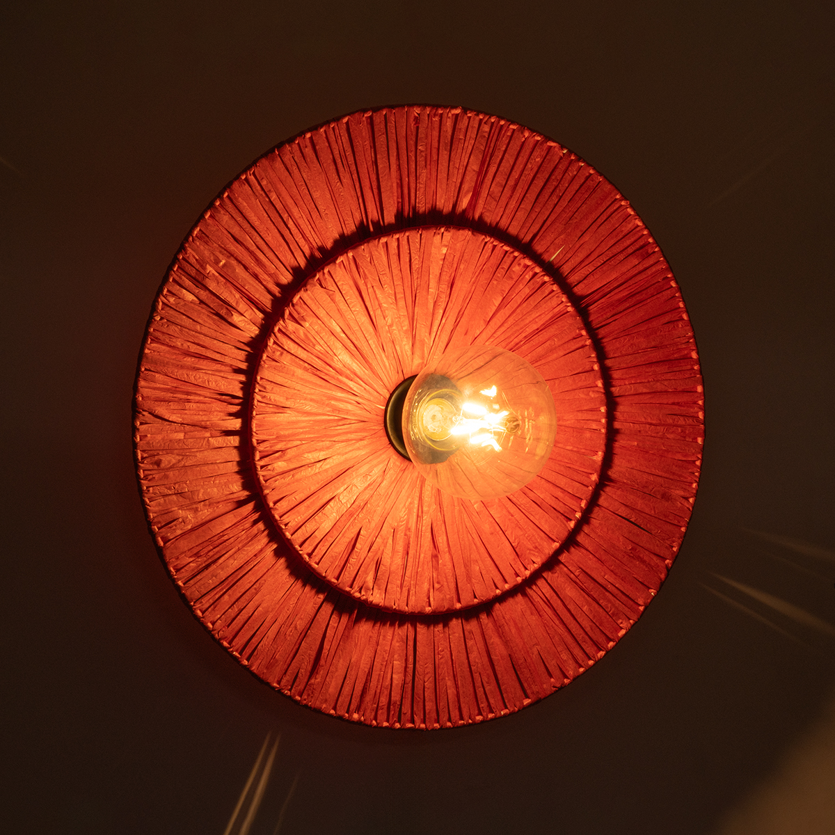 LEDTM® COLOMBO 02282 Boho Φωτιστικό Τοίχου - Απλίκα με Ντουί 1 x E27 AC 220-240V IP20 - Κόκκινο - Μ40 x Π40 x Υ9cm - Image 3