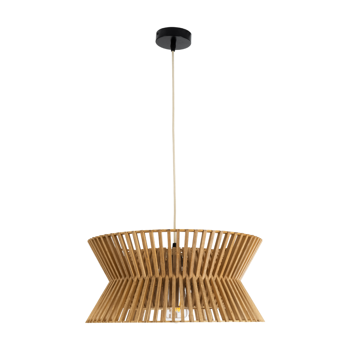 LEDTM® BIMINI 02287 Boho Κρεμαστό Φωτιστικό Οροφής με Ντουί 1 x E27 AC 220-240V IP20 - Καφέ - Μ45 x Π45 x Υ20cm - Image 4