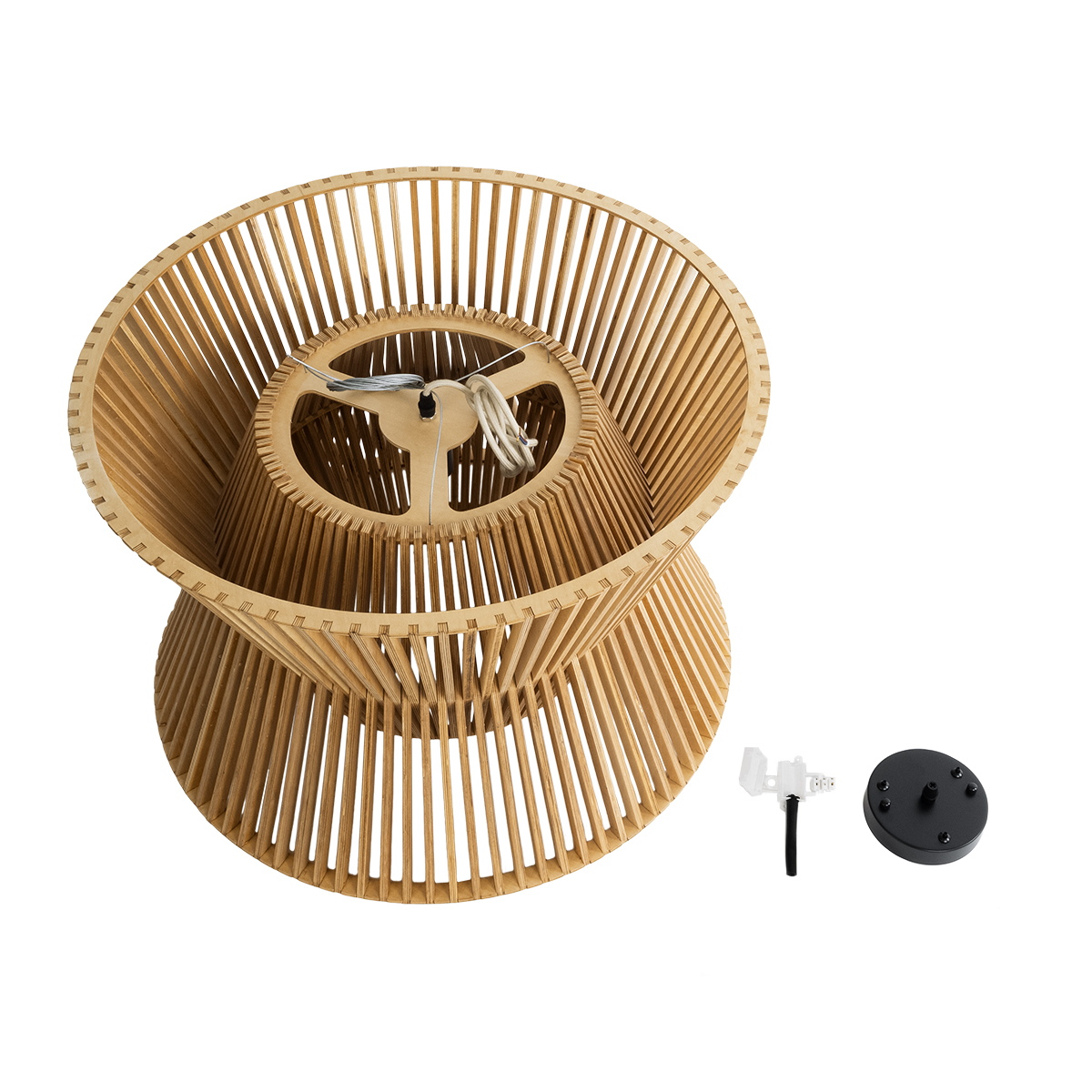 LEDTM® BIMINI 02288 Boho Κρεμαστό Φωτιστικό Οροφής με Ντουί 1 x E27 AC 220-240V IP20 - Καφέ - Μ60 x Π60 x Υ40cm - Image 10