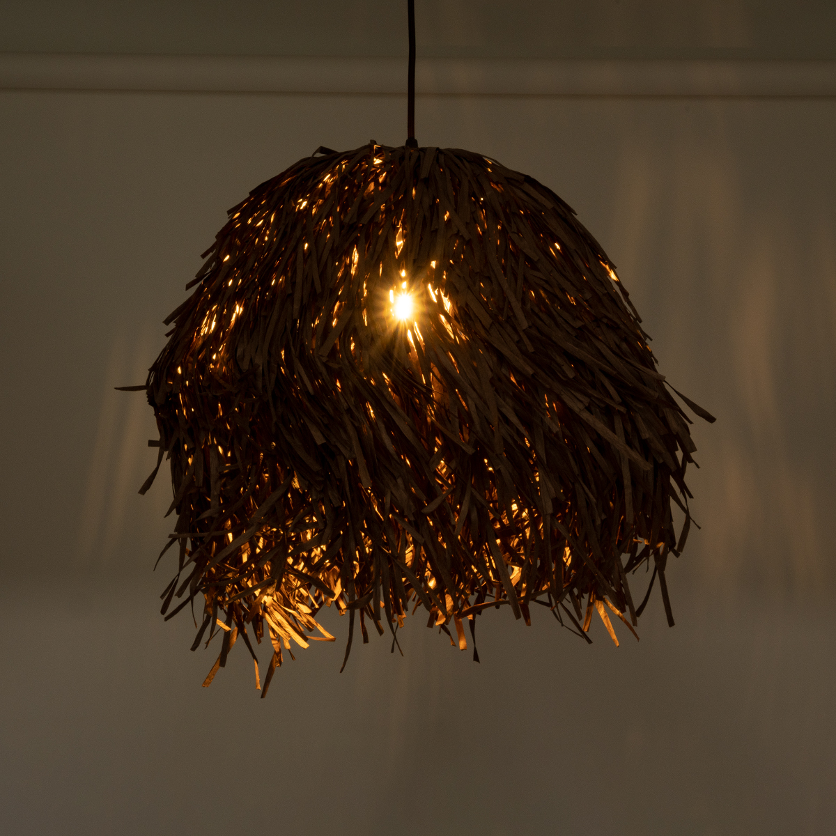 LEDTM® GUADELOUPE 02293 Boho Κρεμαστό Φωτιστικό Οροφής με Ντουί 1 x E27 AC 220-240V IP20 - Καφέ - Μ50 x Π50 x Υ40cm - Image 3