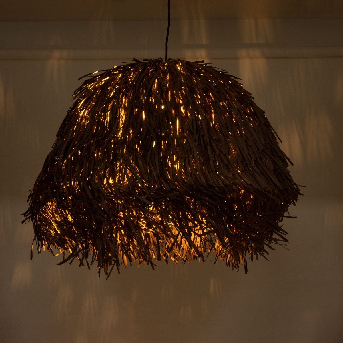 LEDTM® GUADELOUPE 02294 Boho Κρεμαστό Φωτιστικό Οροφής με Ντουί 1 x E27 AC 220-240V IP20 - Καφέ - Μ80 x Π80 x Υ60cm - Image 3