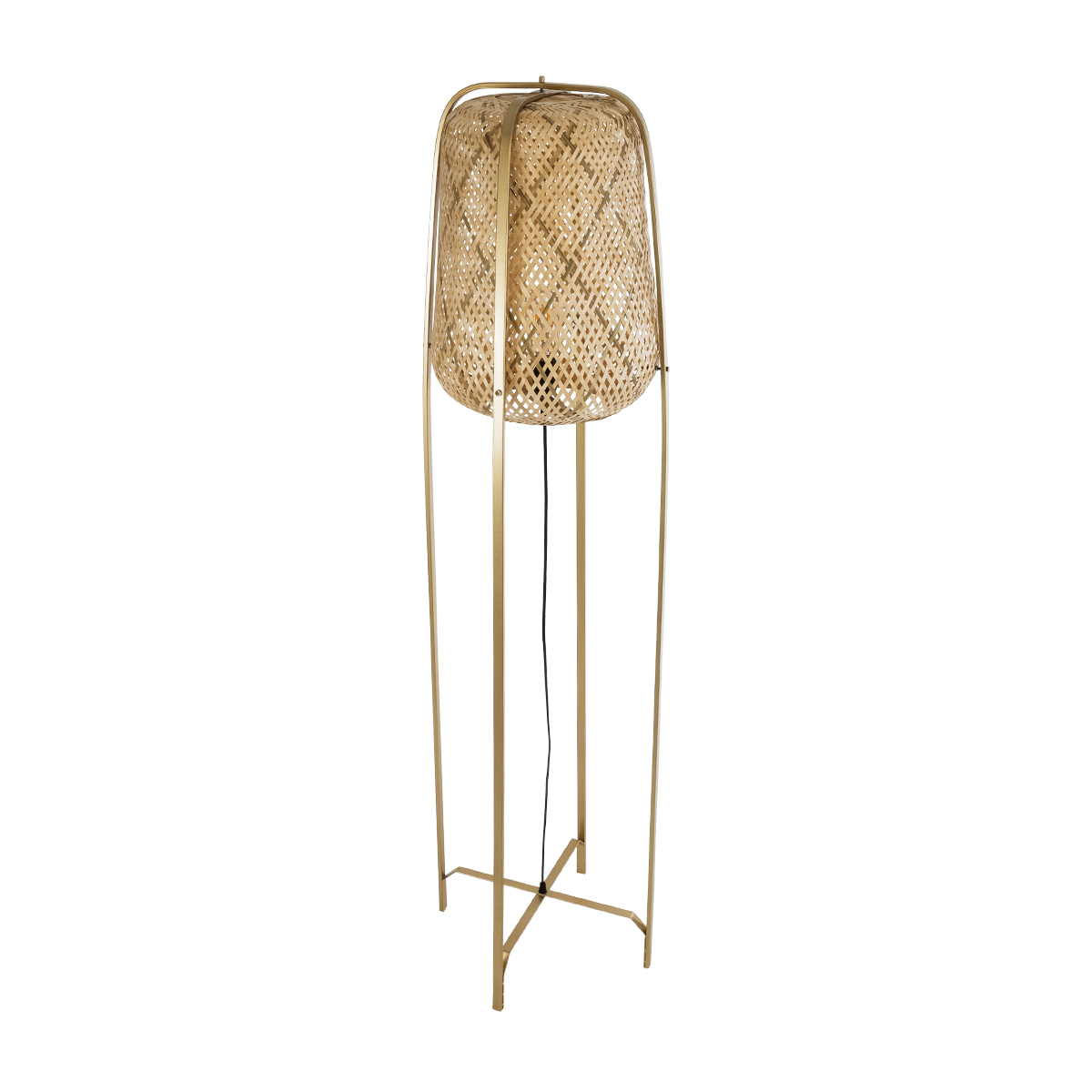 LEDTM® MEILANI 02301 Boho Επιδαπέδιο Φωτιστικό με Ντουί 1 x E27 AC 220-240V IP20 - Χρυσό & Μπεζ - Μ40 x Π40 x Υ150cm - Image 5