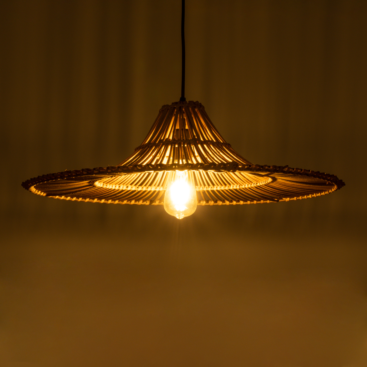 LEDTM® PALERMO 02310 Boho Κρεμαστό Φωτιστικό Οροφής με Ντουί 1 x E27 AC 220-240V IP20 - Καφέ - Μ60 x Π60 x Υ18cm - Image 3