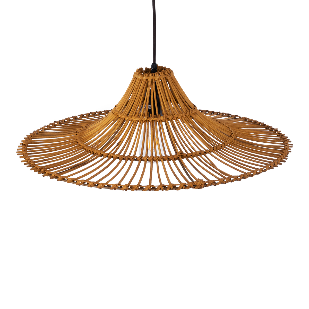 LEDTM® PALERMO 02310 Boho Κρεμαστό Φωτιστικό Οροφής με Ντουί 1 x E27 AC 220-240V IP20 - Καφέ - Μ60 x Π60 x Υ18cm - Image 7