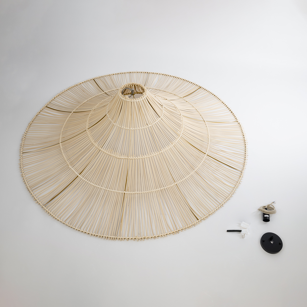 LEDTM® PALERMO 02311 Boho Κρεμαστό Φωτιστικό Οροφής με Ντουί 1 x E27 AC 220-240V IP20 - Μπεζ - Μ160 x Π160 x Υ45cm - Image 10