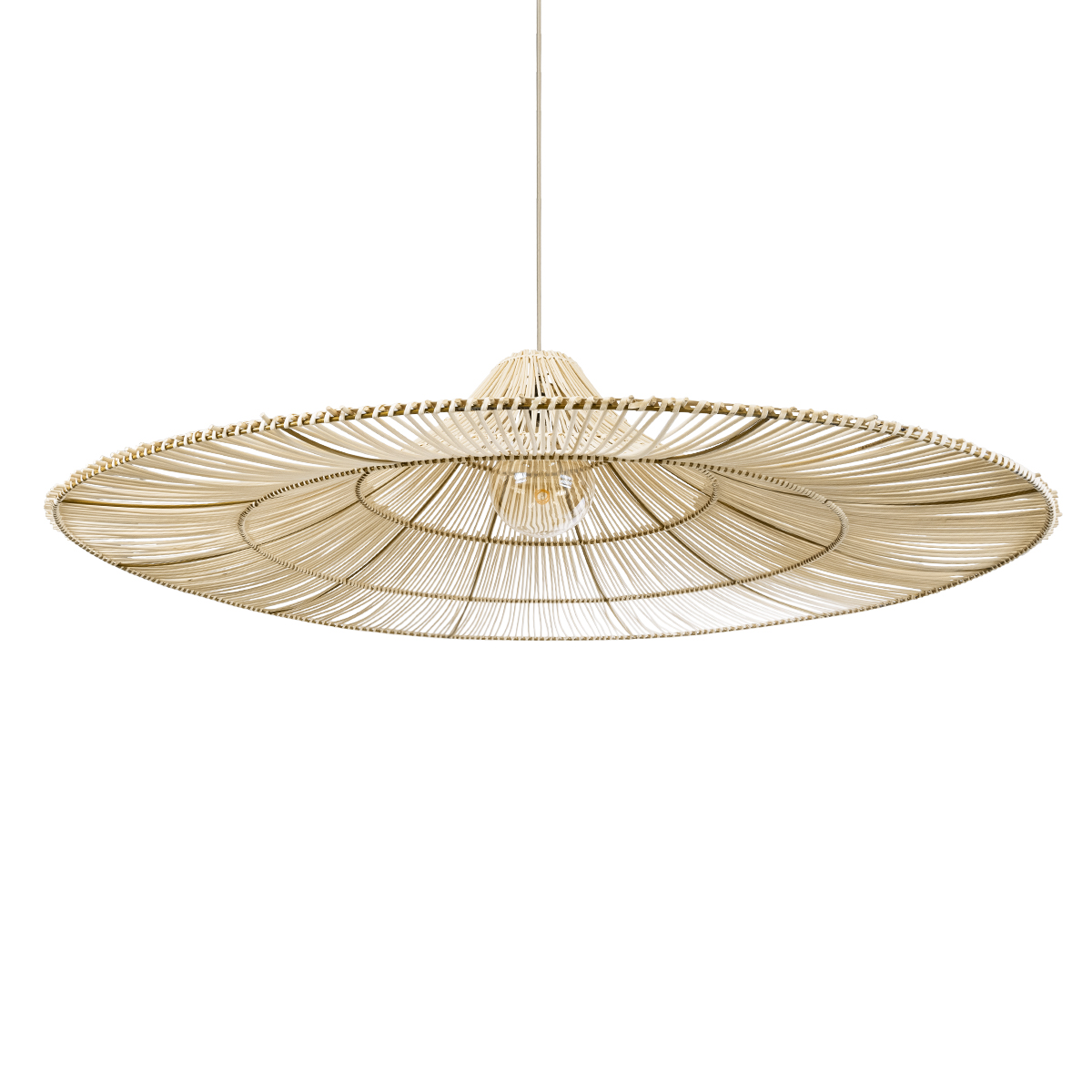LEDTM® PALERMO 02311 Boho Κρεμαστό Φωτιστικό Οροφής με Ντουί 1 x E27 AC 220-240V IP20 - Μπεζ - Μ160 x Π160 x Υ45cm - Image 6