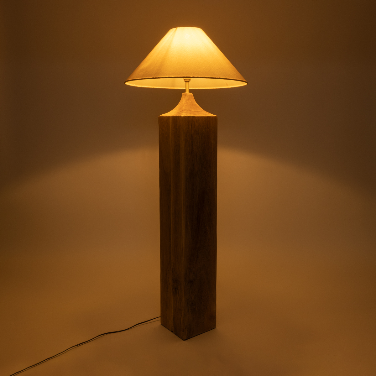 LEDTM® LAFRONTERA 02314 Boho Επιδαπέδιο Φωτιστικό με Ντουί 1 x E27 AC 220-240V IP20 - Καφέ & Μπεζ - Μ55 x Π55 x Υ140cm - Image 3