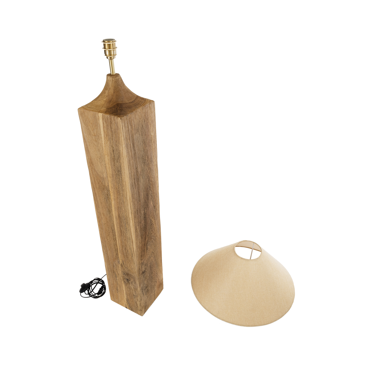 LEDTM® LAFRONTERA 02314 Boho Επιδαπέδιο Φωτιστικό με Ντουί 1 x E27 AC 220-240V IP20 - Καφέ & Μπεζ - Μ55 x Π55 x Υ140cm - Image 9