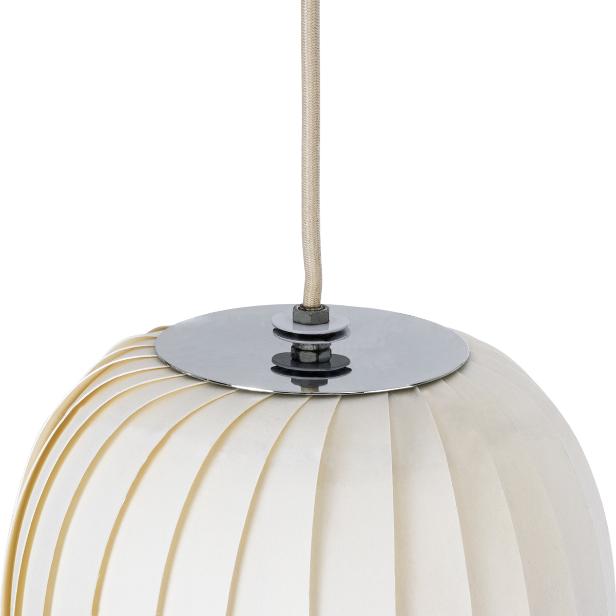 LEDTM® PRAIA 02317 Μοντέρνο Κρεμαστό Φωτιστικό Οροφής με Ντουί 2 x E27 AC 220-240V IP20 - Μπεζ & Λευκό - Μ25 x Π25 x Υ145cm - Image 8