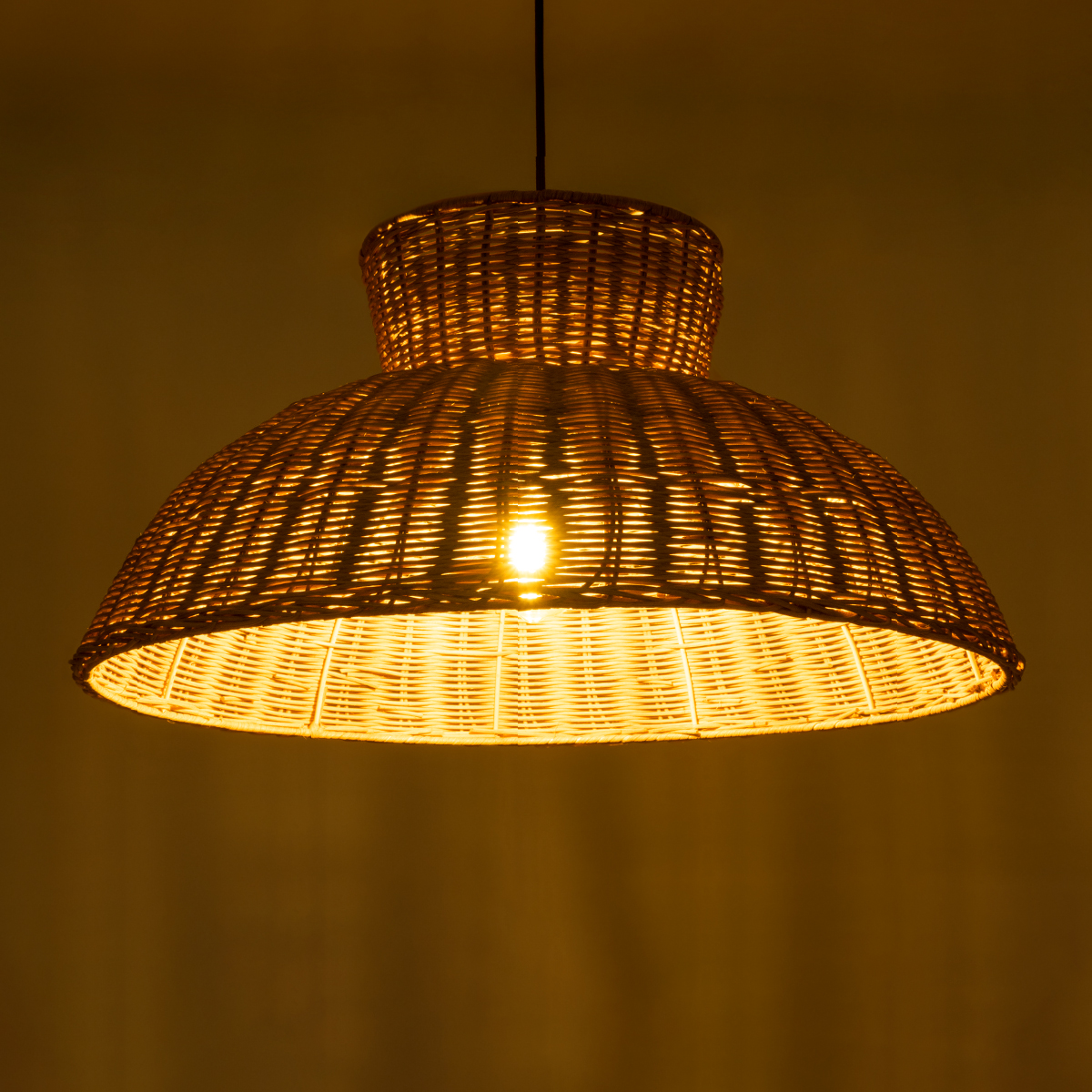 LEDTM® MALABO 02328 Boho Κρεμαστό Φωτιστικό Οροφής με Ντουί 1 x E27 AC 220-240V IP20 - Καφέ - Μ60 x Π60 x Υ31cm - Image 3