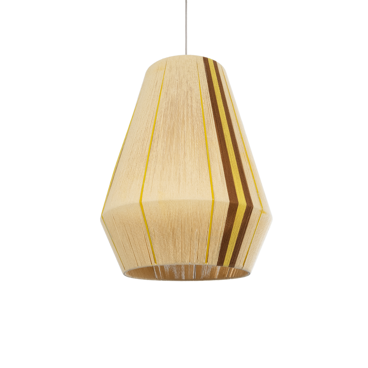LEDTM® SALERNO 02334 Boho Κρεμαστό Φωτιστικό Οροφής με Ντουί 1 x E27 AC 220-240V IP20 - Μπεζ & Καφέ - Μ50 x Π50 x Υ60cm - Image 2