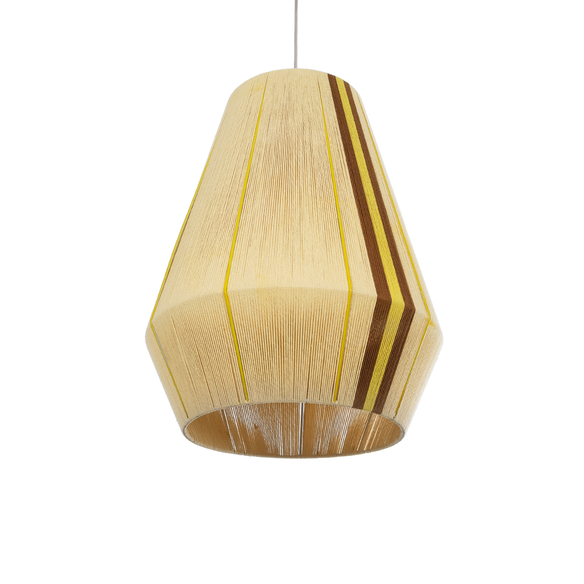 LEDTM® SALERNO 02334 Boho Κρεμαστό Φωτιστικό Οροφής με Ντουί 1 x E27 AC 220-240V IP20 - Μπεζ & Καφέ - Μ50 x Π50 x Υ60cm - Image 6