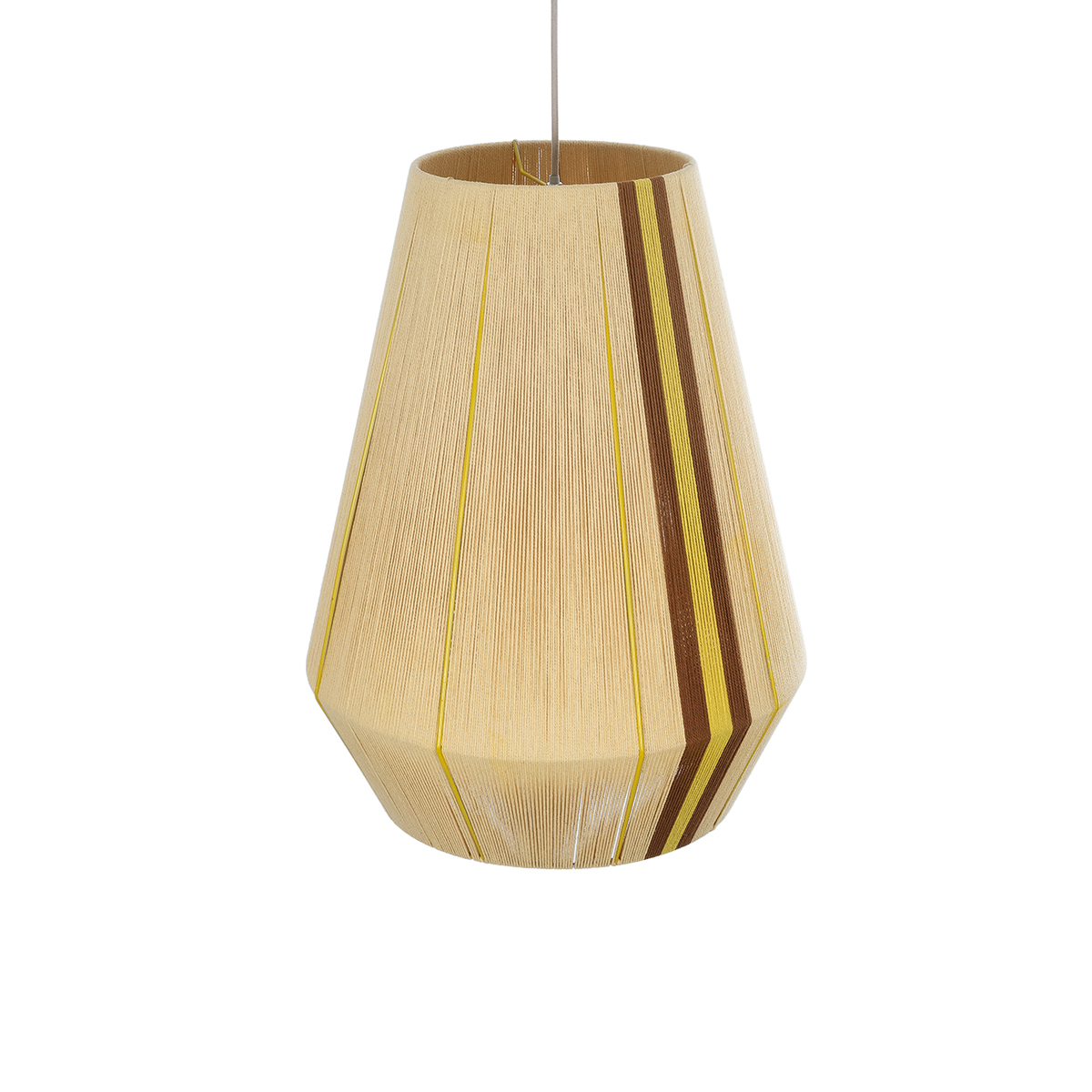 LEDTM® SALERNO 02334 Boho Κρεμαστό Φωτιστικό Οροφής με Ντουί 1 x E27 AC 220-240V IP20 - Μπεζ & Καφέ - Μ50 x Π50 x Υ60cm - Image 7