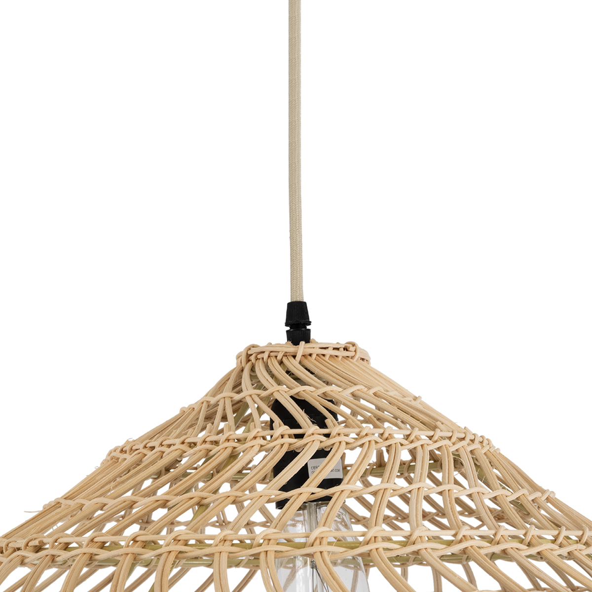 LEDTM® KAIA 02346 Boho Κρεμαστό Φωτιστικό Οροφής με Ντουί 1 x E27 AC 220-240V IP20 - Μπεζ - Μ60 x Π60 x Υ20cm - Image 8