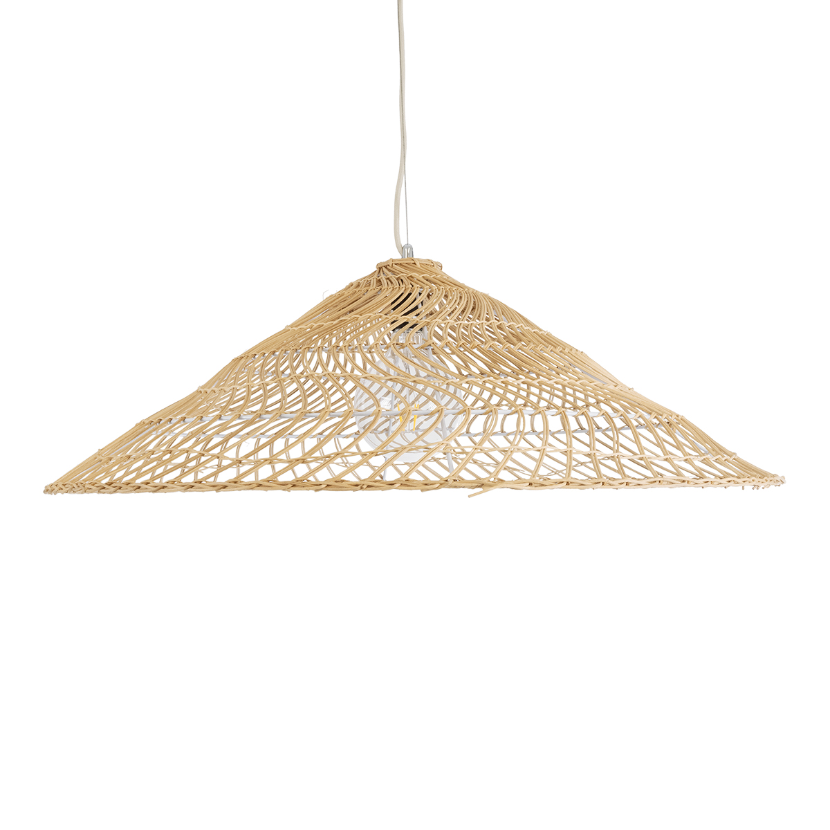 LEDTM® KAIA 02347 Boho Κρεμαστό Φωτιστικό Οροφής με Ντουί 1 x E27 AC 220-240V IP20 - Μπεζ - Μ80 x Π80 x Υ26cm - Image 5