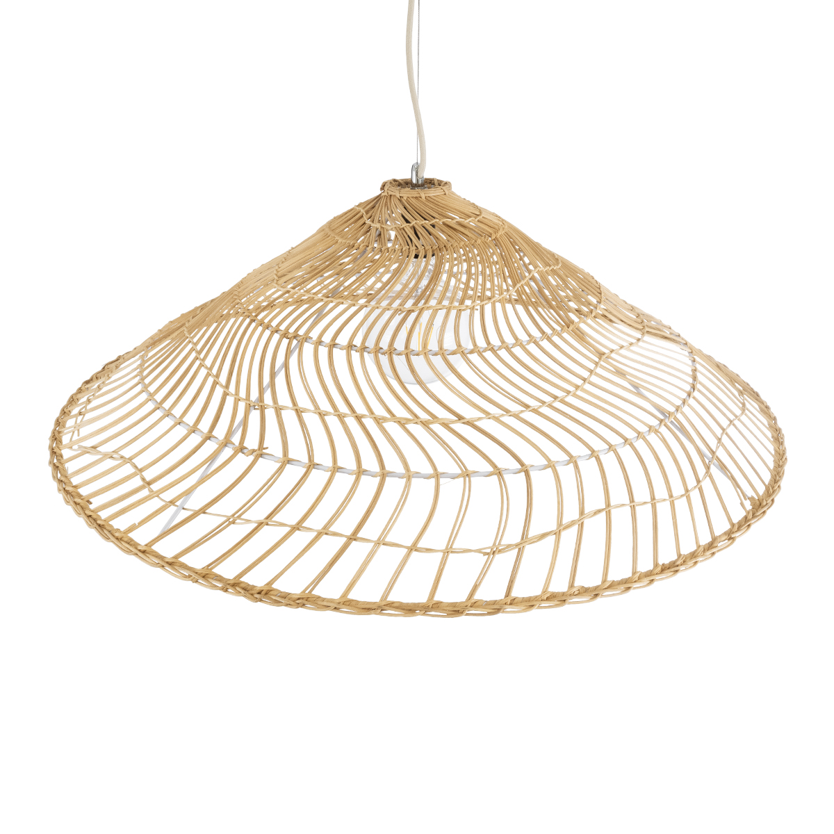 LEDTM® KAIA 02347 Boho Κρεμαστό Φωτιστικό Οροφής με Ντουί 1 x E27 AC 220-240V IP20 - Μπεζ - Μ80 x Π80 x Υ26cm - Image 7
