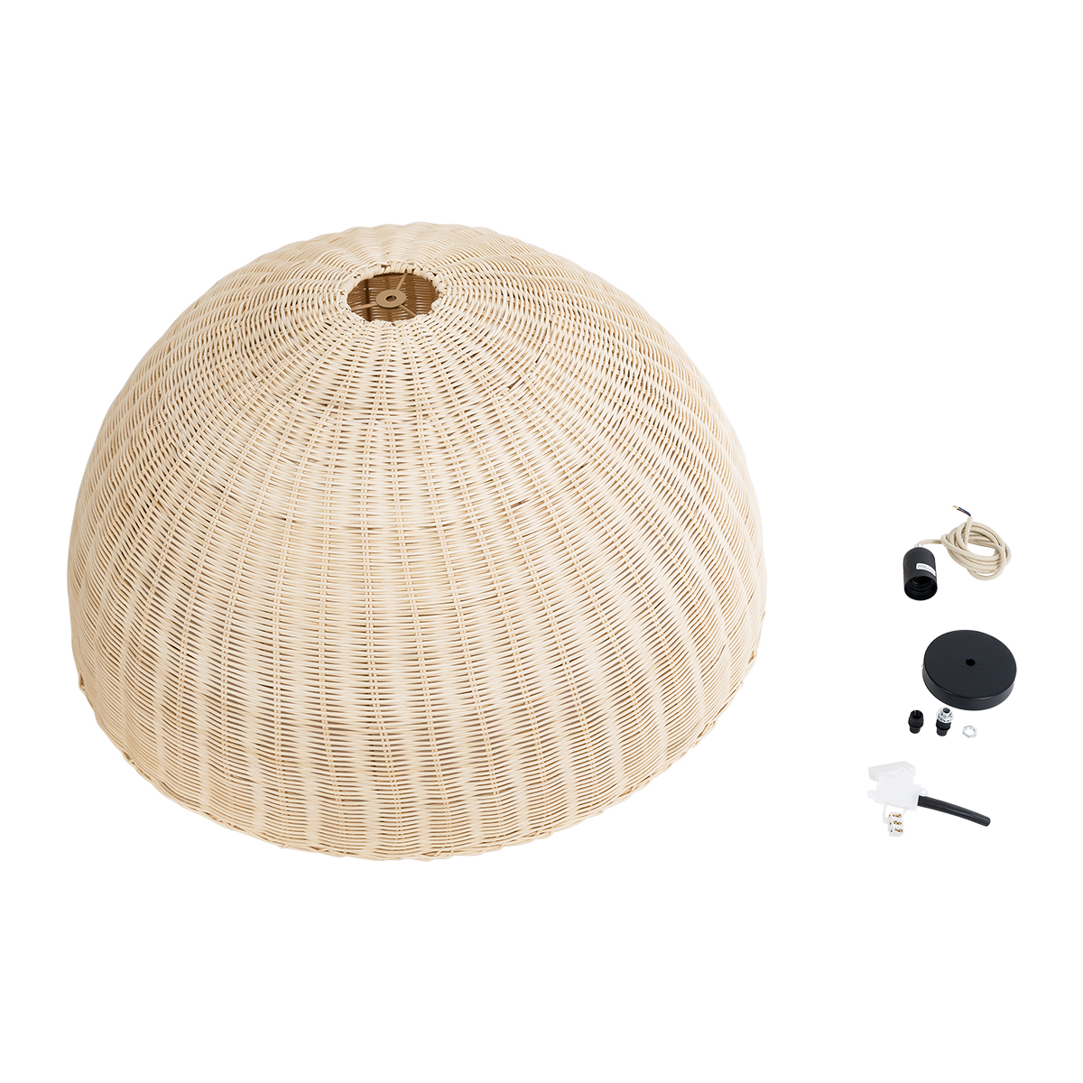 LEDTM® MONTANA 02379 Boho Κρεμαστό Φωτιστικό Οροφής με Ντουί 1 x E27 AC 220-240V IP20 - Μπεζ - Μ80 x Π80 x Υ40cm - Image 10